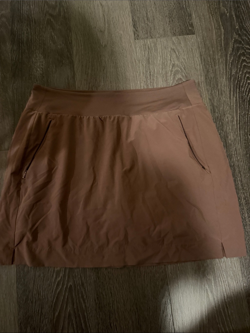 Athleta Brown Mini Skort with Zip Pockets